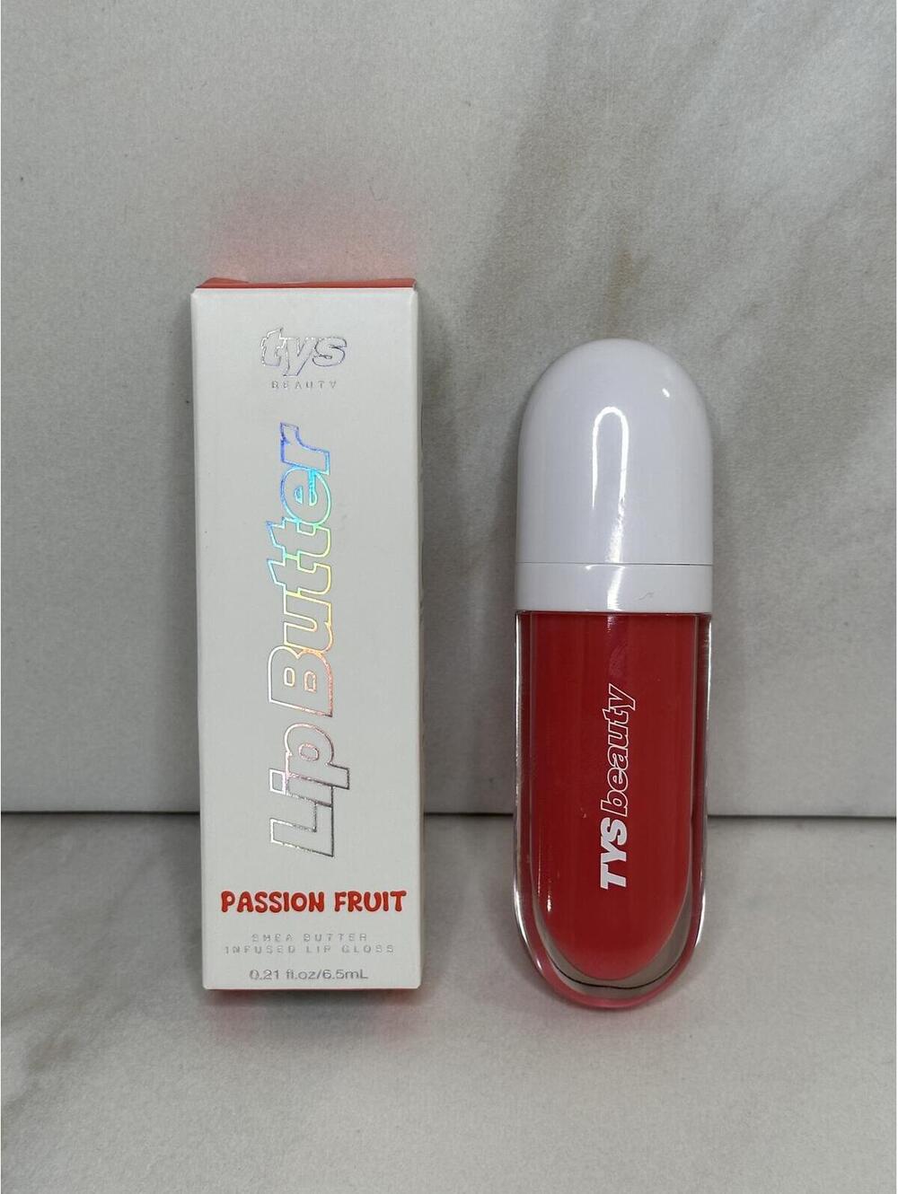 TYS Beauty Lip Butter shea butter infused lip gloss Passion Fruit 0.21 fl oz